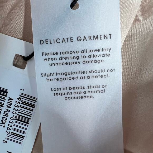 MinkPink Faux Fur Anya Jacket Coat L Tan Fuzzy Plush Cozy Mobwife Party Retro - Picture 12 of 16